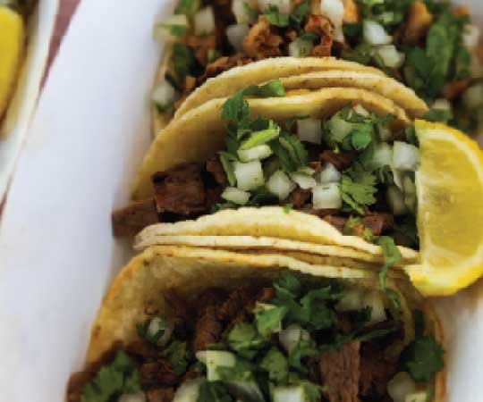 A street tacos plate from El Gallo Giro.