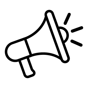 Megaphone line drawing